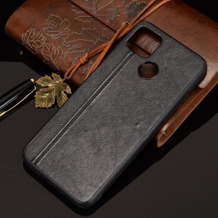 For OPPO Realme C12 / C25 / 7i Shockproof Sewing Cow Pattern Skin PC + PU + TPU Case