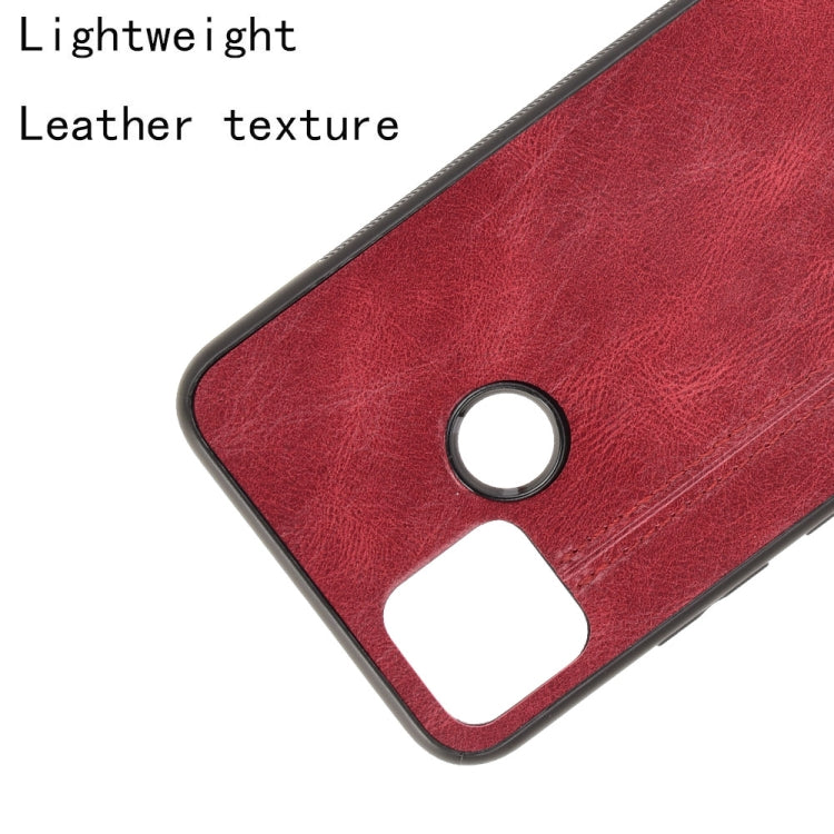 For OPPO Realme C12 / C25 / 7i Shockproof Sewing Cow Pattern Skin PC + PU + TPU Case