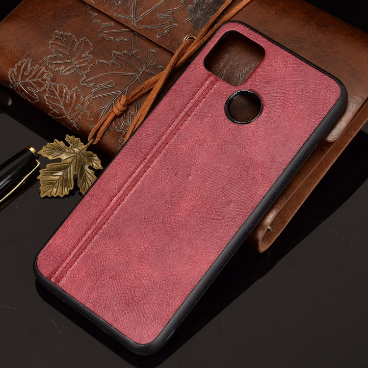 For OPPO Realme C12 / C25 / 7i Shockproof Sewing Cow Pattern Skin PC + PU + TPU Case