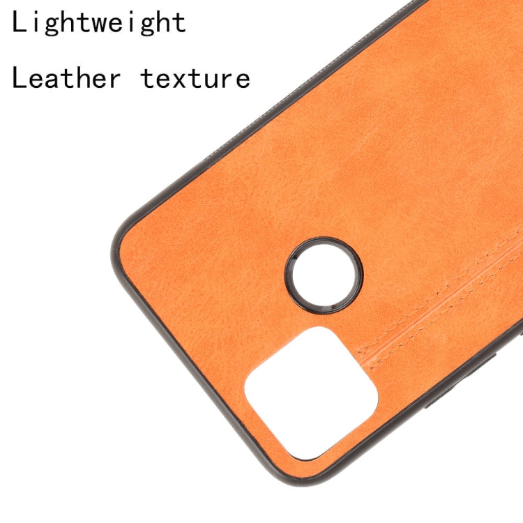 For OPPO Realme C12 / C25 / 7i Shockproof Sewing Cow Pattern Skin PC + PU + TPU Case