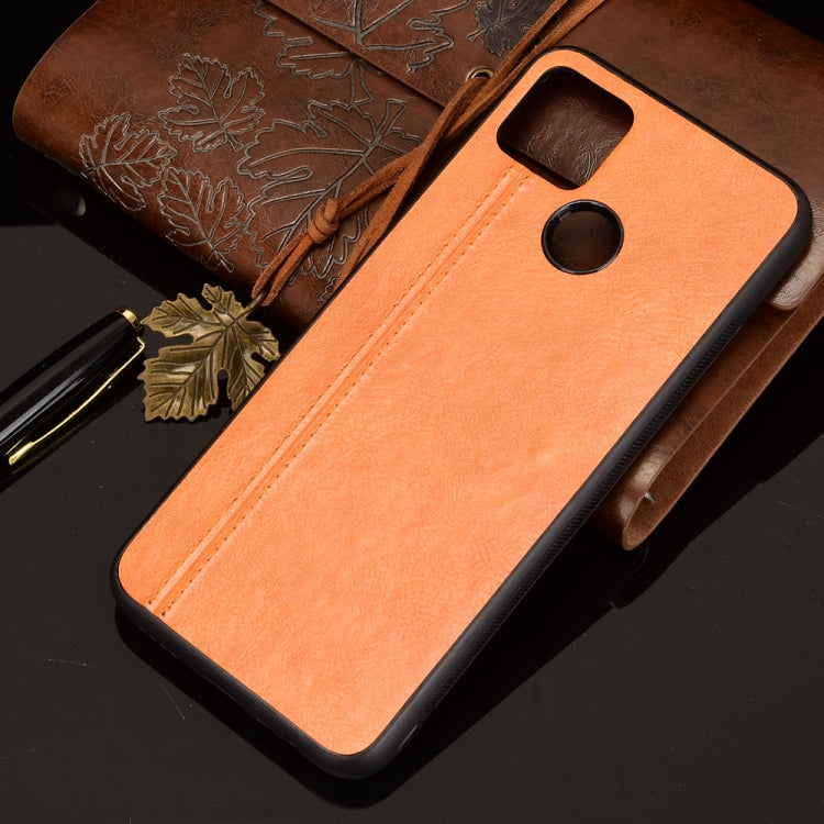 For OPPO Realme C12 / C25 / 7i Shockproof Sewing Cow Pattern Skin PC + PU + TPU Case