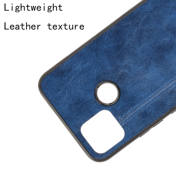 For OPPO Realme C12 / C25 / 7i Shockproof Sewing Cow Pattern Skin PC + PU + TPU Case