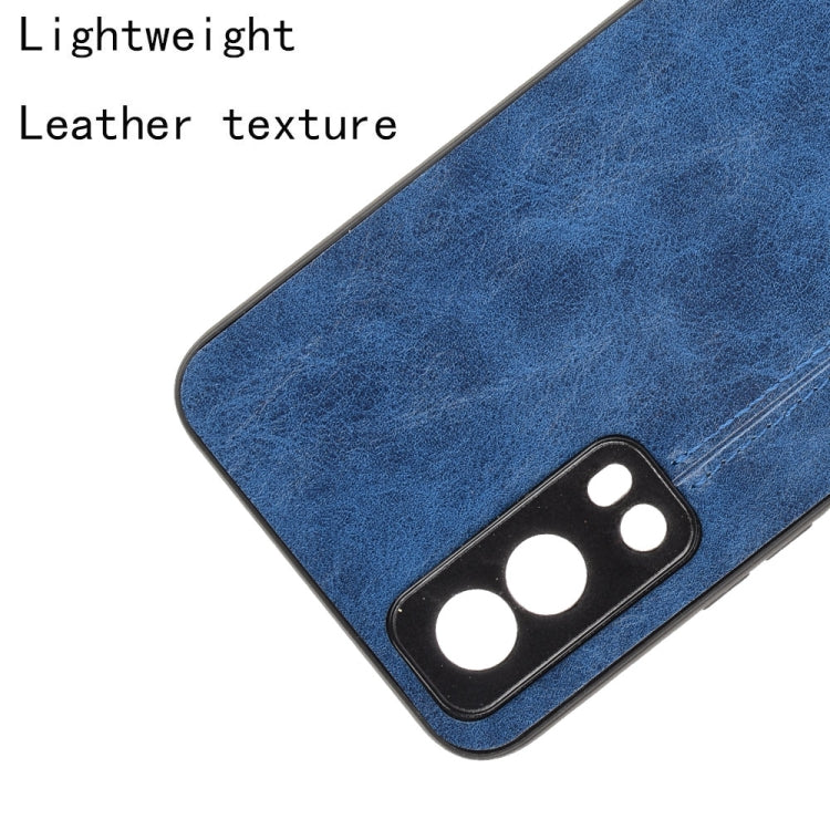 For vivo Y72 5G / iQOO Z3 5G Shockproof Sewing Cow Pattern Skin PC + PU + TPU Case