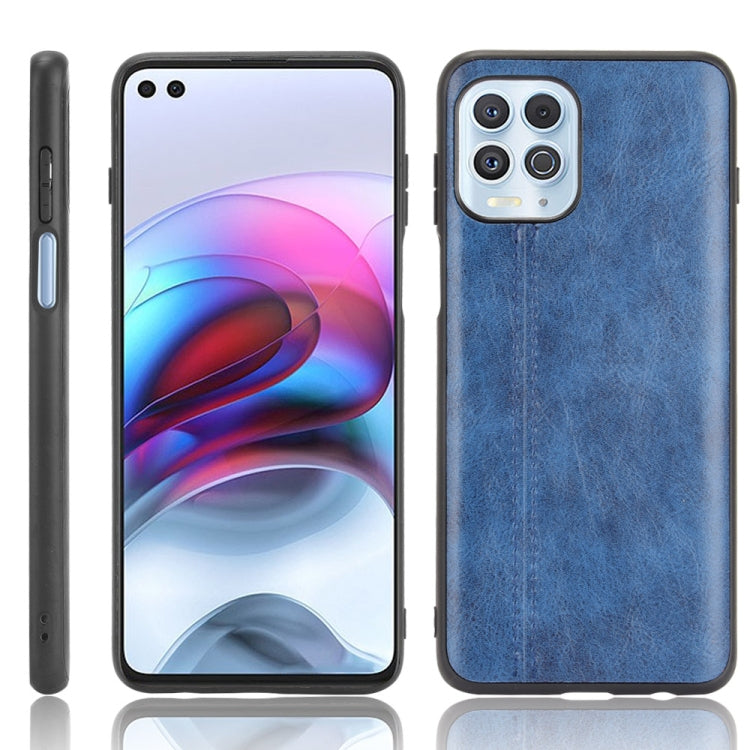 For Motorola Edge S / Moto G100 Shockproof Sewing Cow Pattern Skin PC + PU + TPU Case