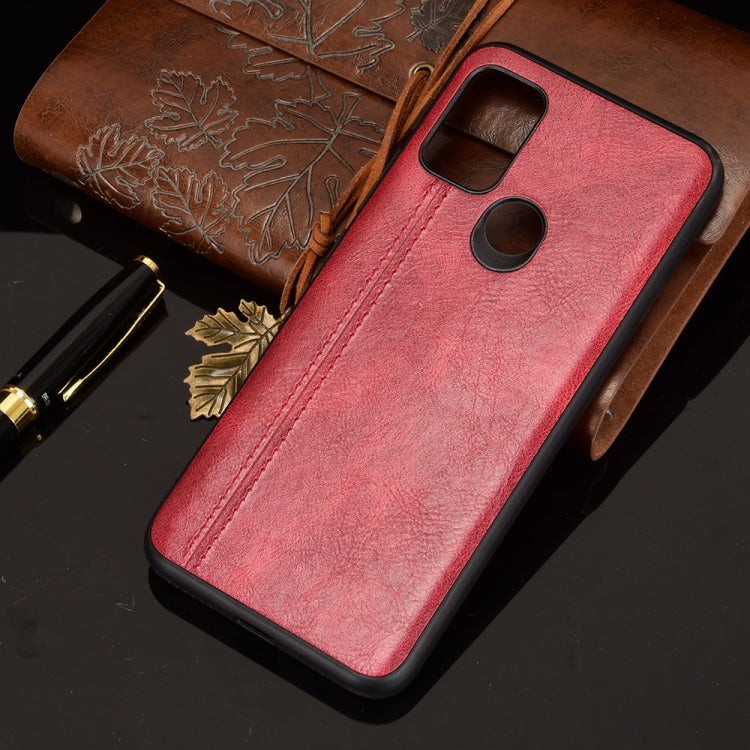 For Motorola Moto G30 / G10 Shockproof Sewing Cow Pattern Skin PC + PU + TPU Case