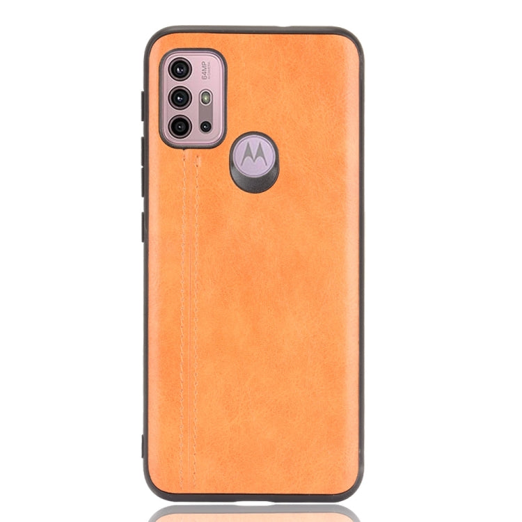 For Motorola Moto G30 / G10 Shockproof Sewing Cow Pattern Skin PC + PU + TPU Case