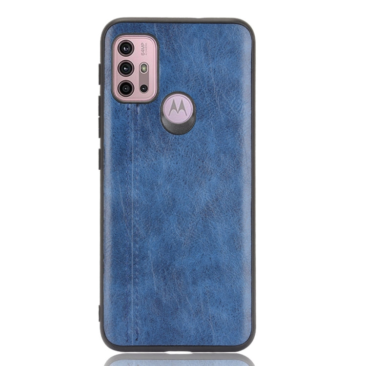 For Motorola Moto G30 / G10 Shockproof Sewing Cow Pattern Skin PC + PU + TPU Case