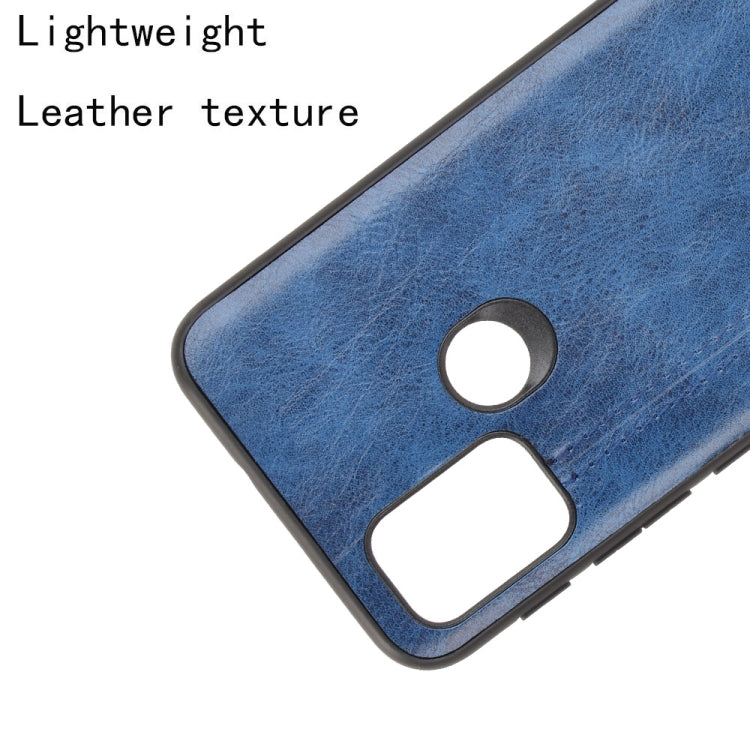 For Motorola Moto G30 / G10 Shockproof Sewing Cow Pattern Skin PC + PU + TPU Case