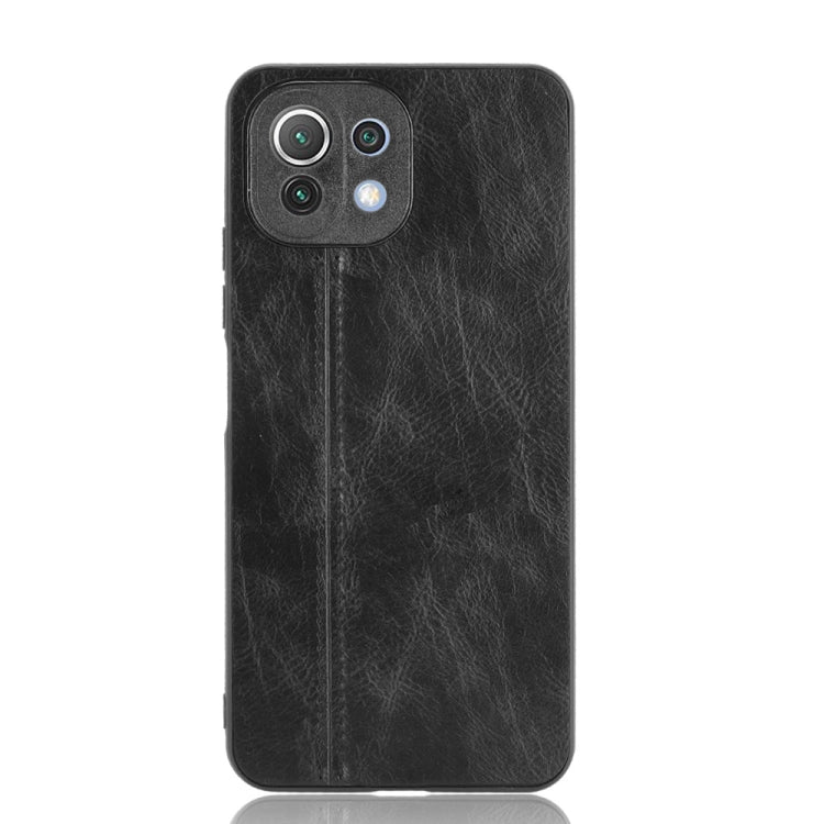 For Xiaomi Mi 11 Lite Shockproof Sewing Cow Pattern Skin PC + PU + TPU Case