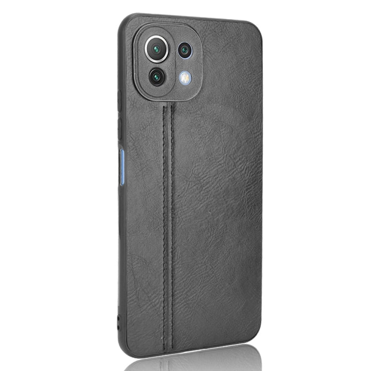 For Xiaomi Mi 11 Lite Shockproof Sewing Cow Pattern Skin PC + PU + TPU Case