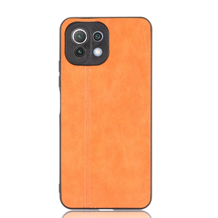 For Xiaomi Mi 11 Lite Shockproof Sewing Cow Pattern Skin PC + PU + TPU Case