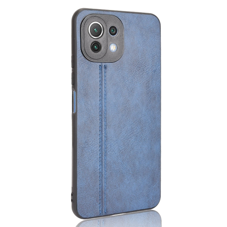 For Xiaomi Mi 11 Lite Shockproof Sewing Cow Pattern Skin PC + PU + TPU Case