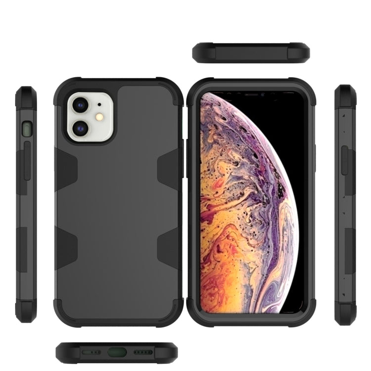 For iPhone 11 Contrast Color Silicone + PC Shockproof Case