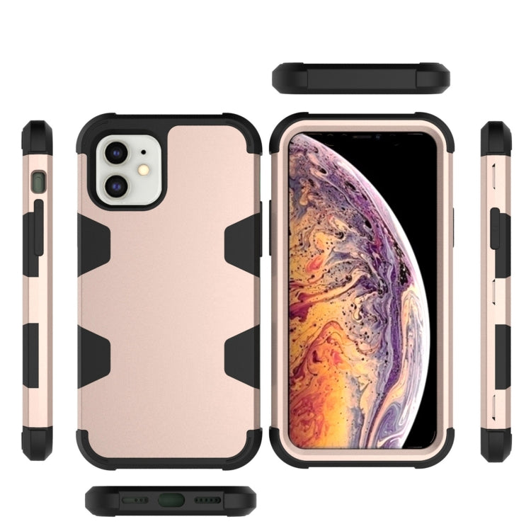 For iPhone 11 Contrast Color Silicone + PC Shockproof Case