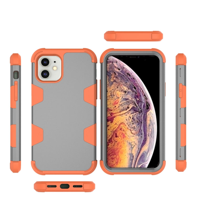 For iPhone 11 Contrast Color Silicone + PC Shockproof Case