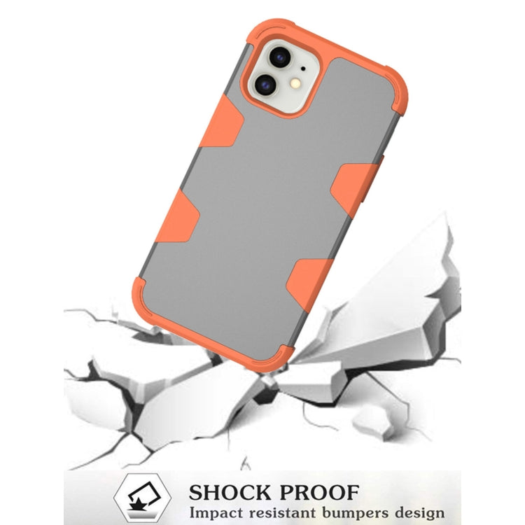 For iPhone 11 Contrast Color Silicone + PC Shockproof Case