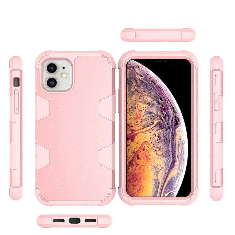 For iPhone 11 Contrast Color Silicone + PC Shockproof Case