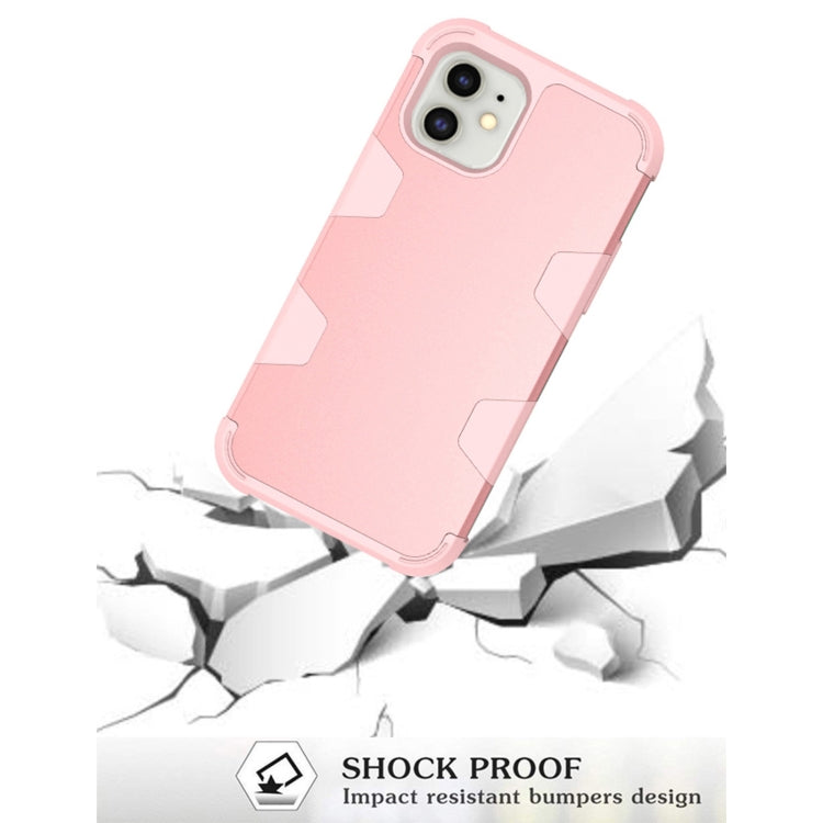 For iPhone 11 Contrast Color Silicone + PC Shockproof Case