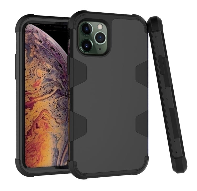 For iPhone 11 Pro Contrast Color Silicone + PC Shockproof Case