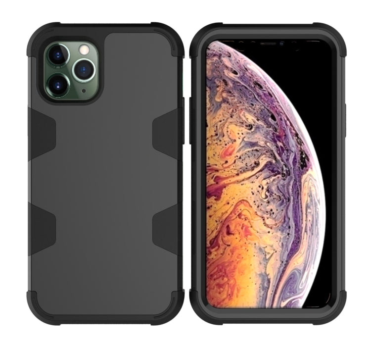 For iPhone 11 Pro Contrast Color Silicone + PC Shockproof Case