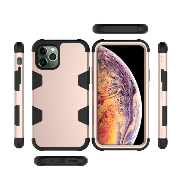 For iPhone 11 Pro Contrast Color Silicone + PC Shockproof Case