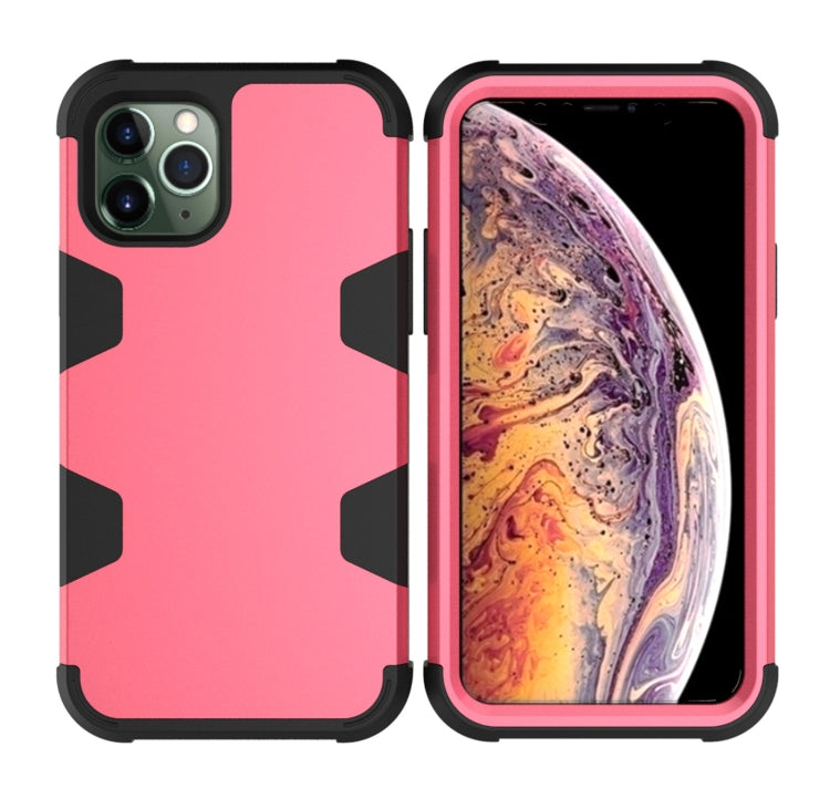 For iPhone 11 Pro Contrast Color Silicone + PC Shockproof Case