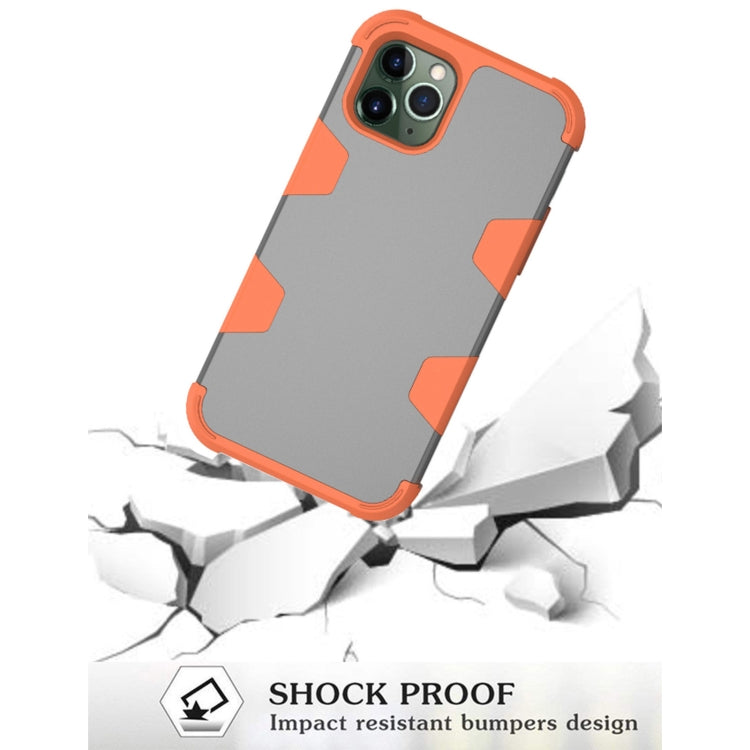 For iPhone 11 Pro Contrast Color Silicone + PC Shockproof Case
