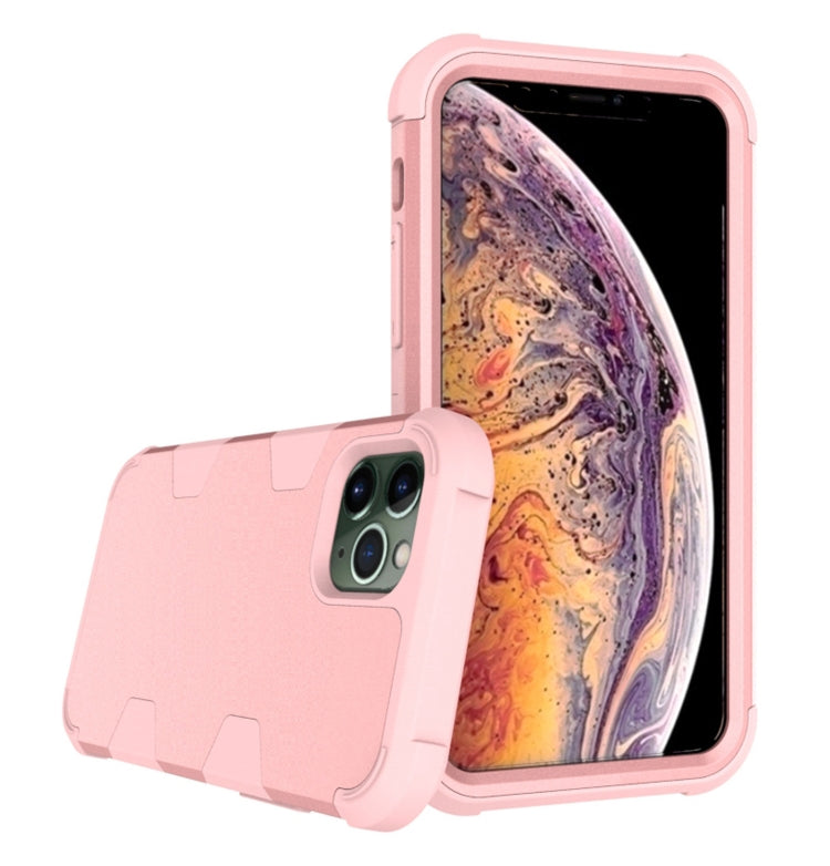 For iPhone 11 Pro Contrast Color Silicone + PC Shockproof Case