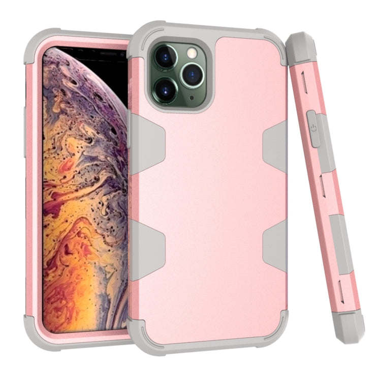 For iPhone 11 Pro Contrast Color Silicone + PC Shockproof Case