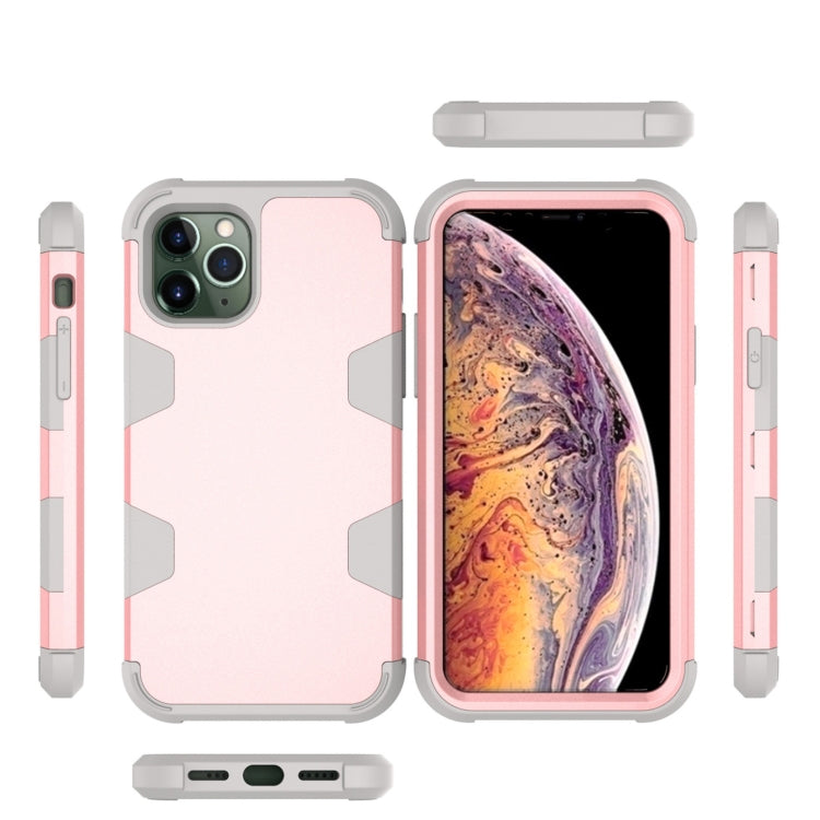 For iPhone 11 Pro Contrast Color Silicone + PC Shockproof Case