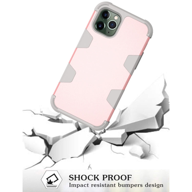 For iPhone 11 Pro Contrast Color Silicone + PC Shockproof Case