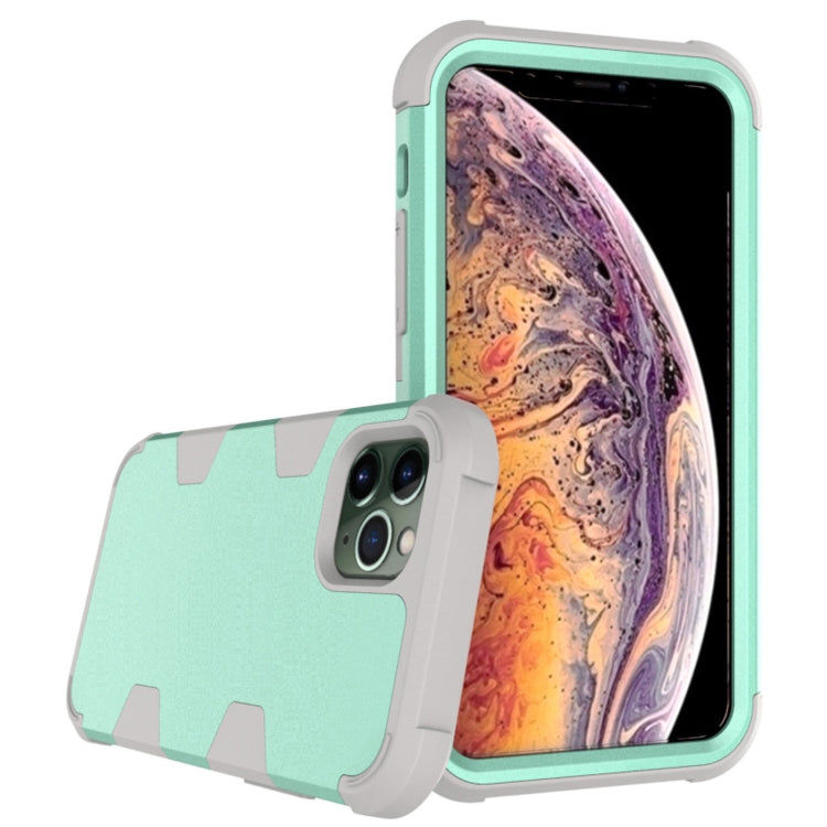 For iPhone 11 Pro Contrast Color Silicone + PC Shockproof Case