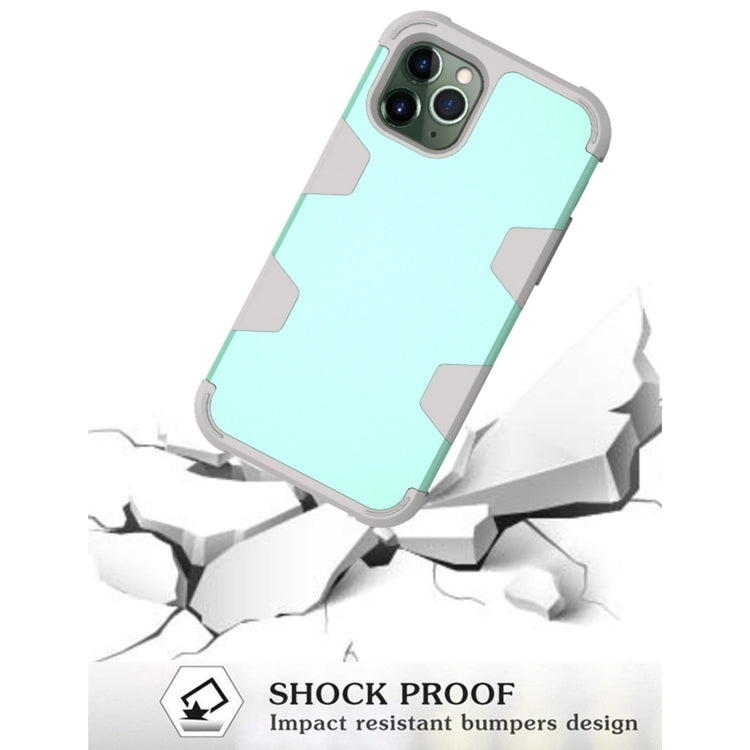For iPhone 11 Pro Contrast Color Silicone + PC Shockproof Case