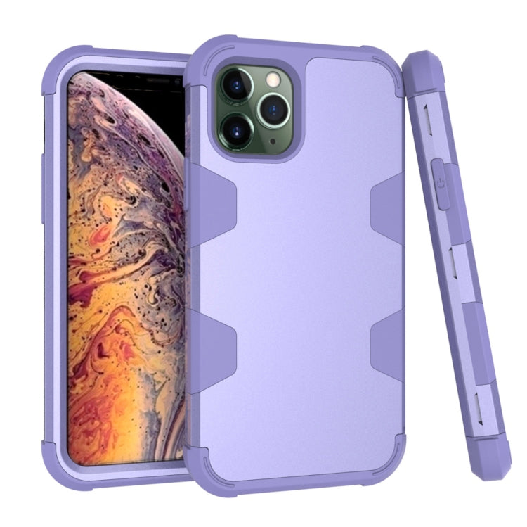 For iPhone 11 Pro Contrast Color Silicone + PC Shockproof Case