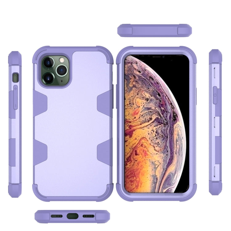 For iPhone 11 Pro Contrast Color Silicone + PC Shockproof Case