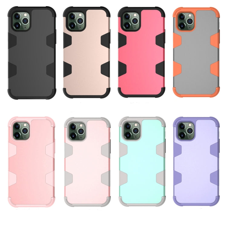 For iPhone 11 Pro Contrast Color Silicone + PC Shockproof Case