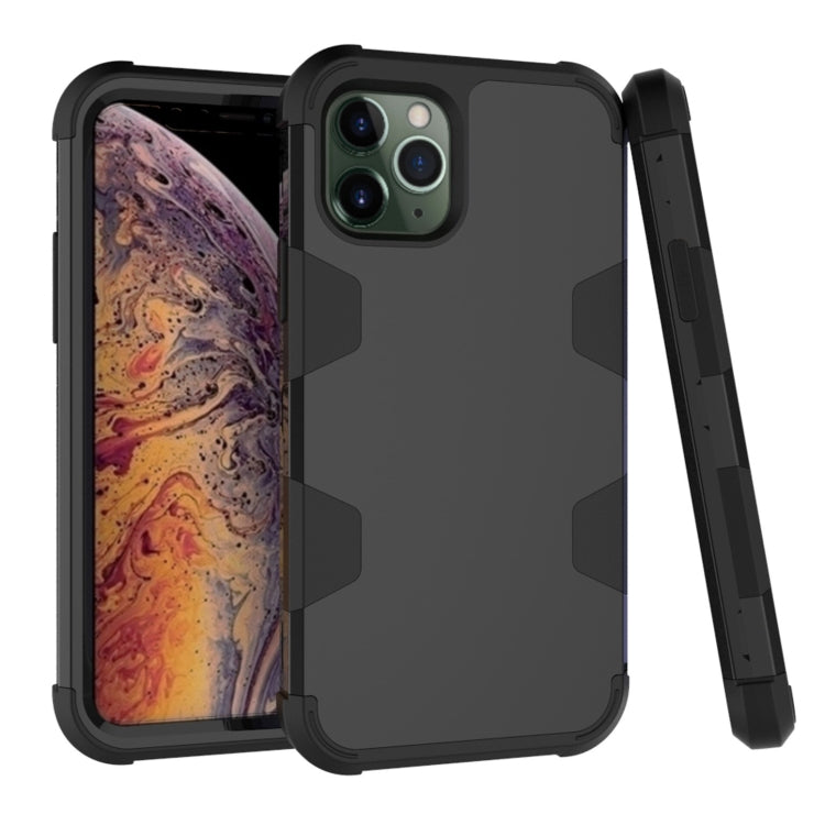 For iPhone 11 Pro Max Contrast Color Silicone + PC Shockproof Case