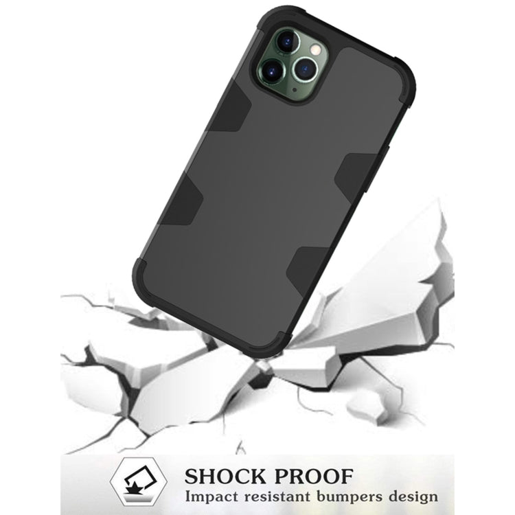 For iPhone 11 Pro Max Contrast Color Silicone + PC Shockproof Case