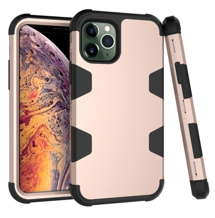 For iPhone 11 Pro Max Contrast Color Silicone + PC Shockproof Case