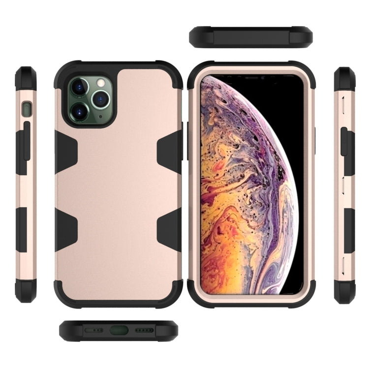 For iPhone 11 Pro Max Contrast Color Silicone + PC Shockproof Case
