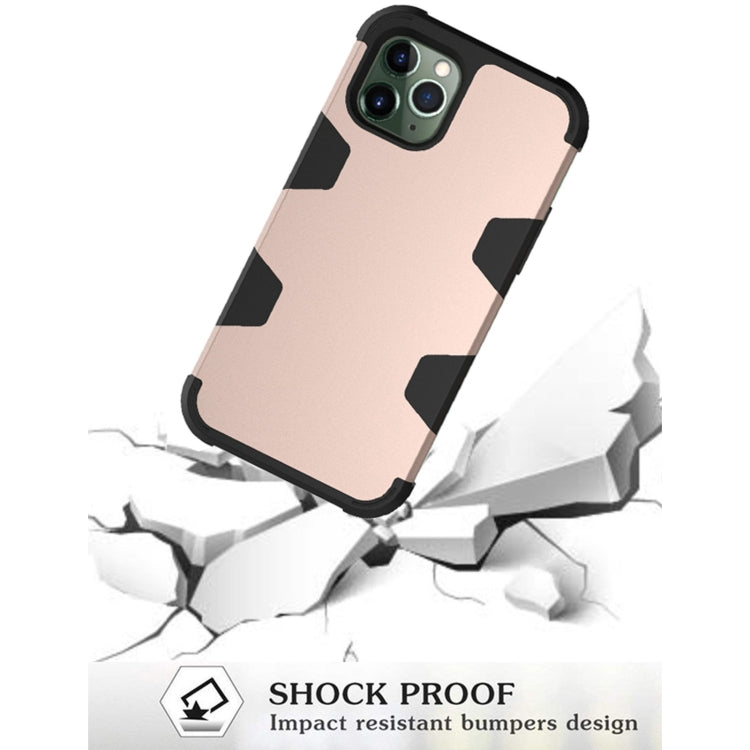 For iPhone 11 Pro Max Contrast Color Silicone + PC Shockproof Case