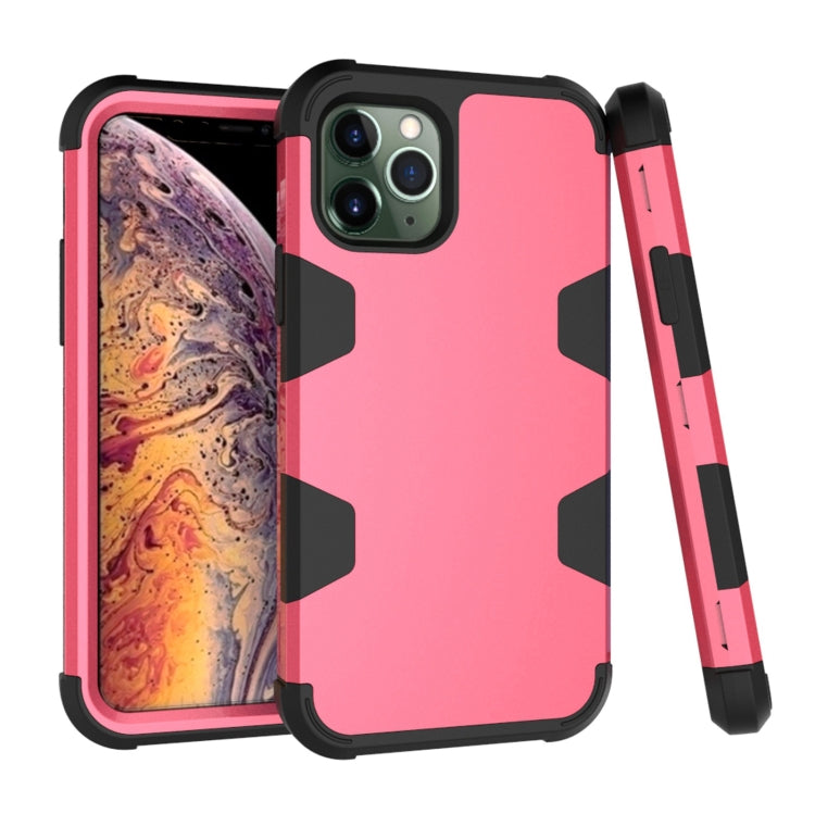 For iPhone 11 Pro Max Contrast Color Silicone + PC Shockproof Case