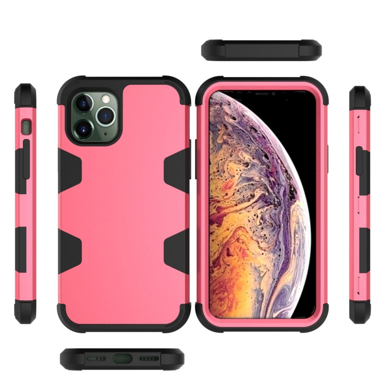 For iPhone 11 Pro Max Contrast Color Silicone + PC Shockproof Case