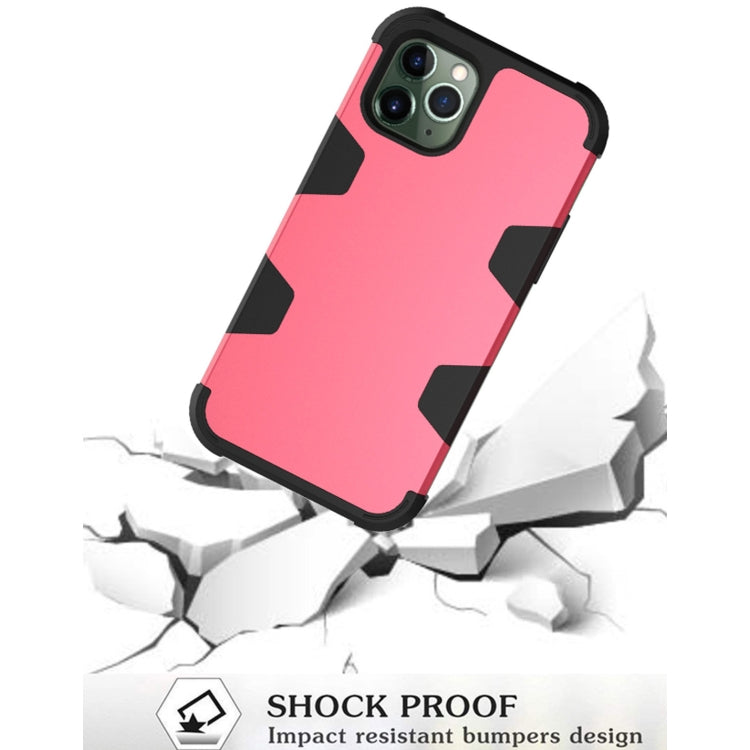 For iPhone 11 Pro Max Contrast Color Silicone + PC Shockproof Case