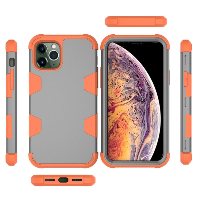 For iPhone 11 Pro Max Contrast Color Silicone + PC Shockproof Case