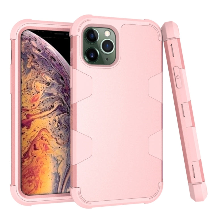 For iPhone 11 Pro Max Contrast Color Silicone + PC Shockproof Case