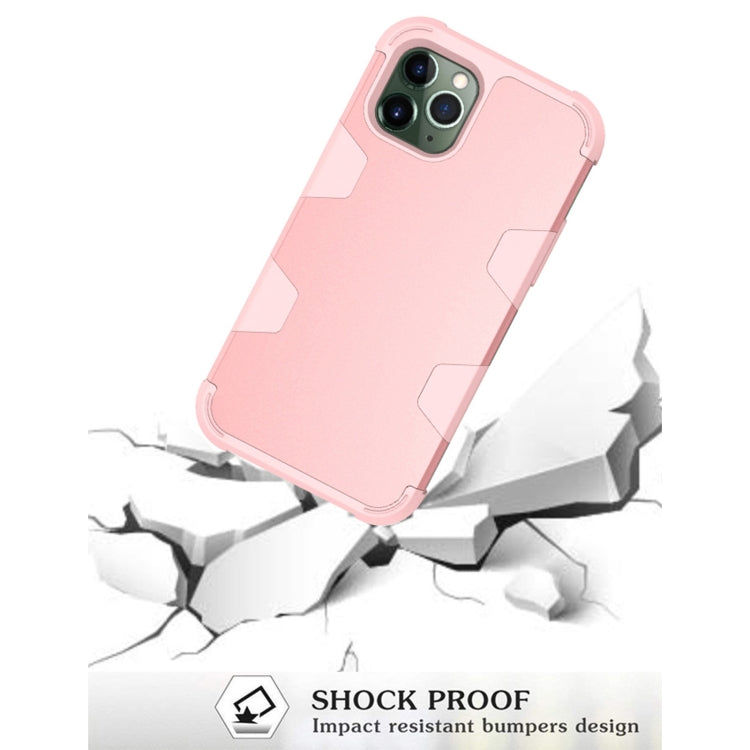 For iPhone 11 Pro Max Contrast Color Silicone + PC Shockproof Case