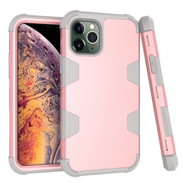 For iPhone 11 Pro Max Contrast Color Silicone + PC Shockproof Case