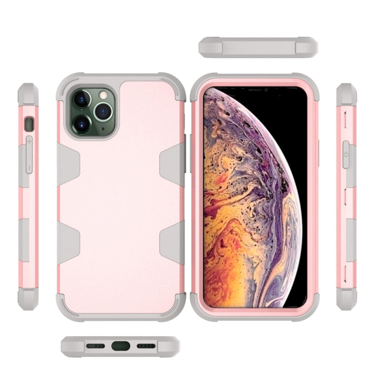 For iPhone 11 Pro Max Contrast Color Silicone + PC Shockproof Case