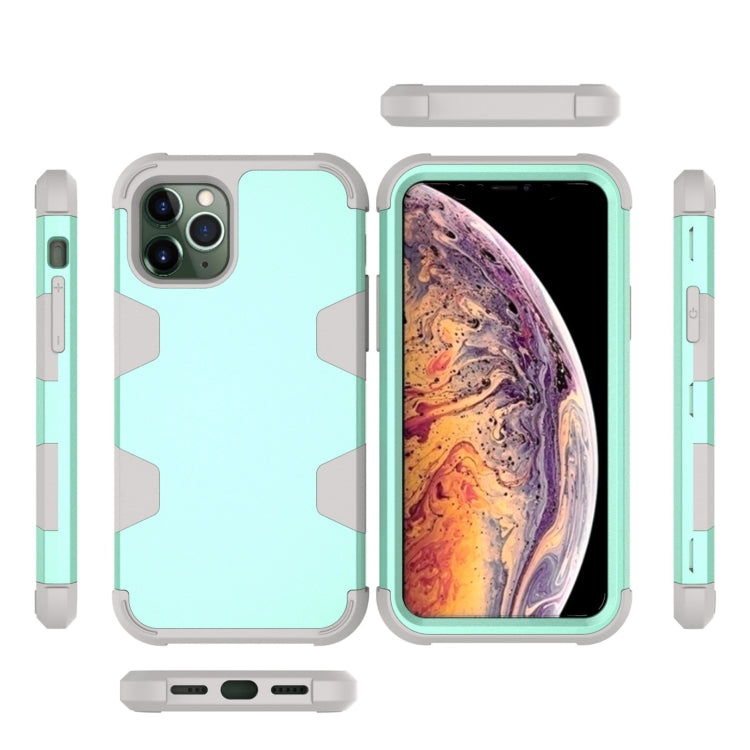 For iPhone 11 Pro Max Contrast Color Silicone + PC Shockproof Case